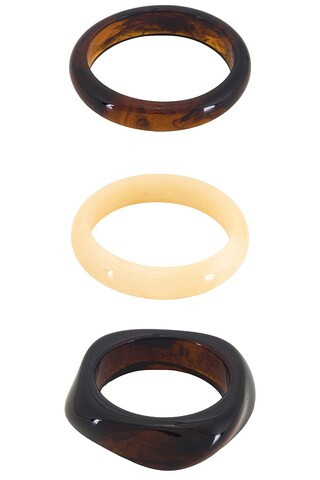 Lindsey Bangle Set in Brown | Revolve Clothing (Global)