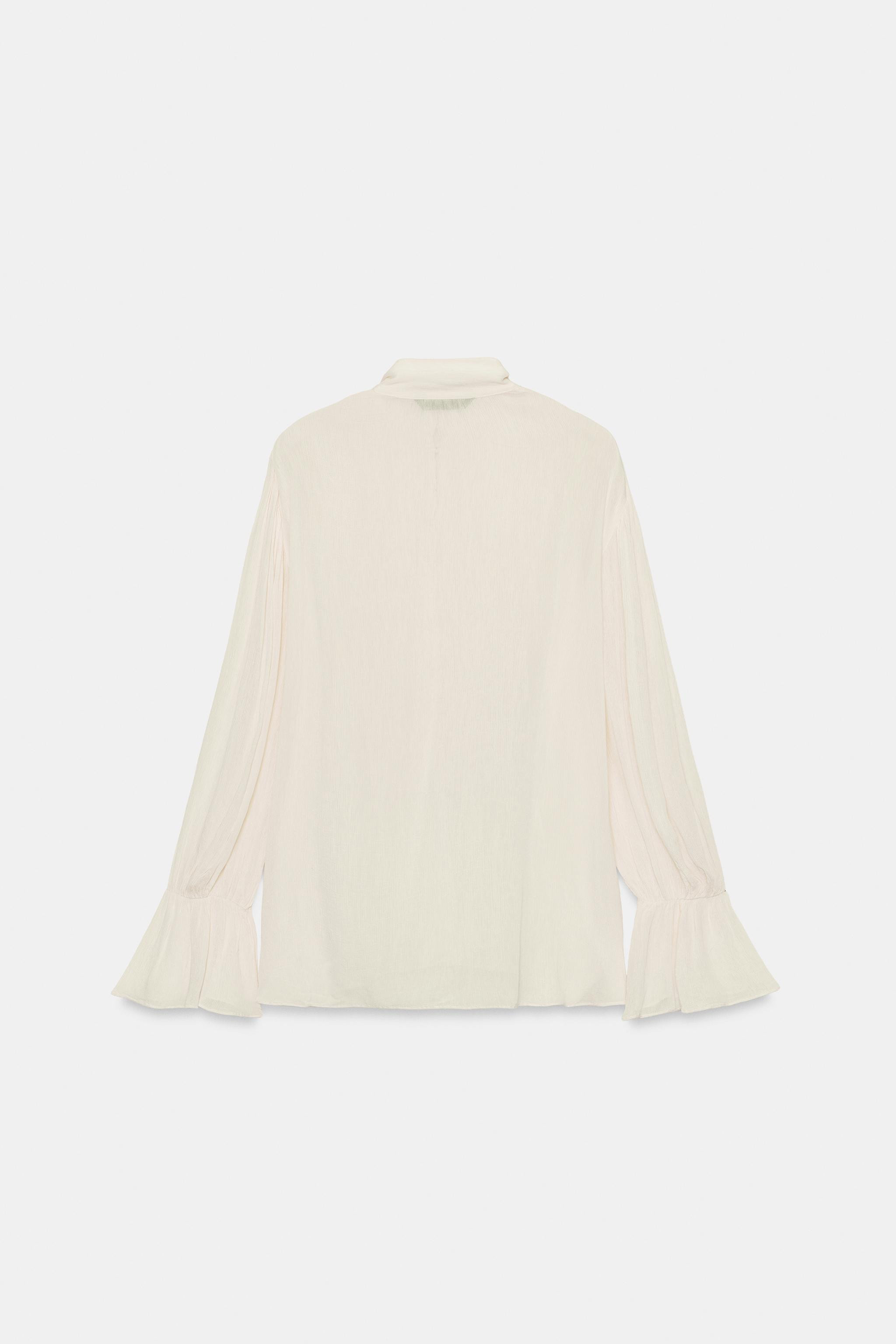 ZW COLLECTION ROMANTIC FROG FASTENING SHIRT | Zara US