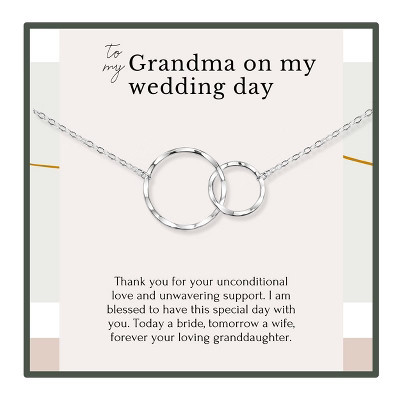 HOPE LOVE SHINE Grandmother of the Bride gift – 2 Ring Necklace Wedding Gift Necklace for Grandma from Bride | Target