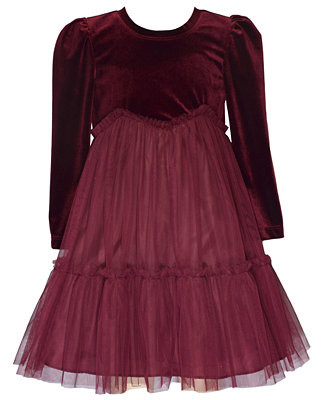 Bonnie Jean Little and Toddler Girls Velvet Ballerina Dress - Macy's | Macy's