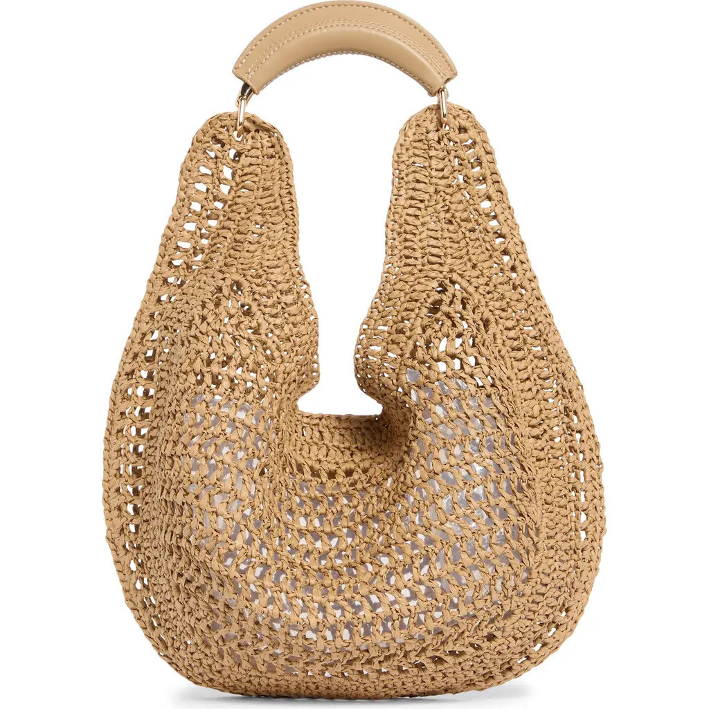 URBAN EXPRESSIONS HANDBAGS Straw Hobo Shoulder Bag in Natural at Nordstrom Rack | Nordstrom Rack