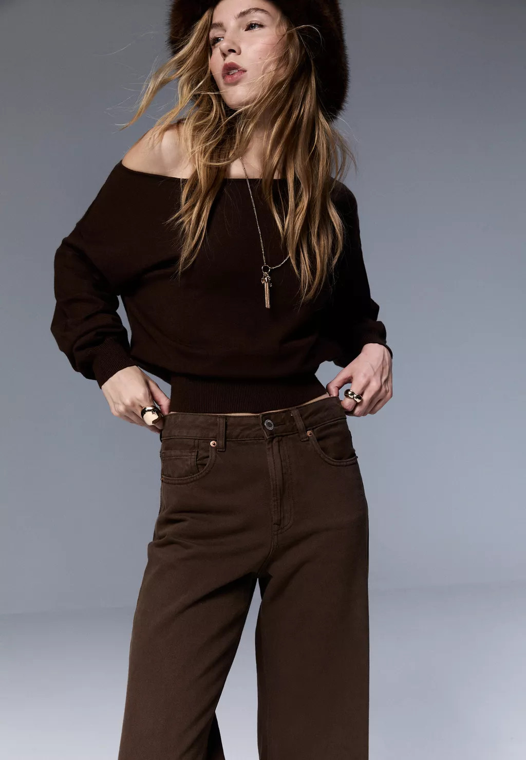 D92 Jeans straight wide - Neu für Damen | Stradivarius Deutschland | Stradivarius DE
