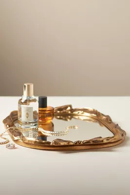 Beau Bow Gold Mirrored Tray | Anthropologie (US)