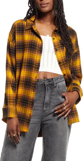 Boyfriend Plaid Button-Up Shirt | Nordstrom