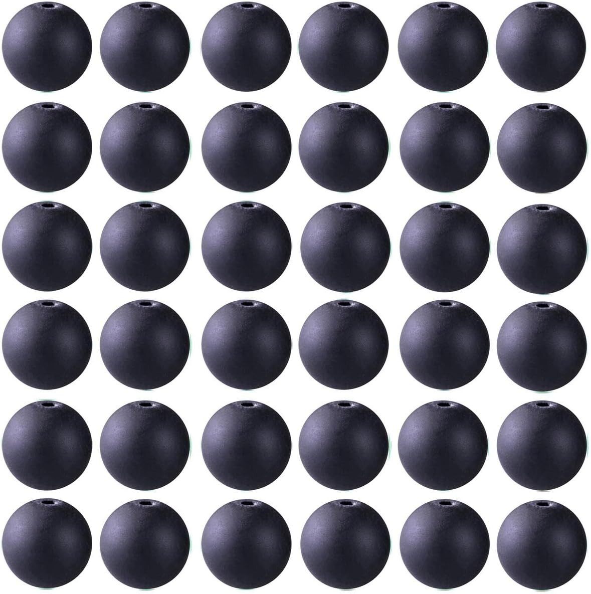 Natural Stone Beads 100pcs 8mm Matte Black Onyx Agate Dull Polish Round Real Stone Beading Loose ... | Amazon (US)