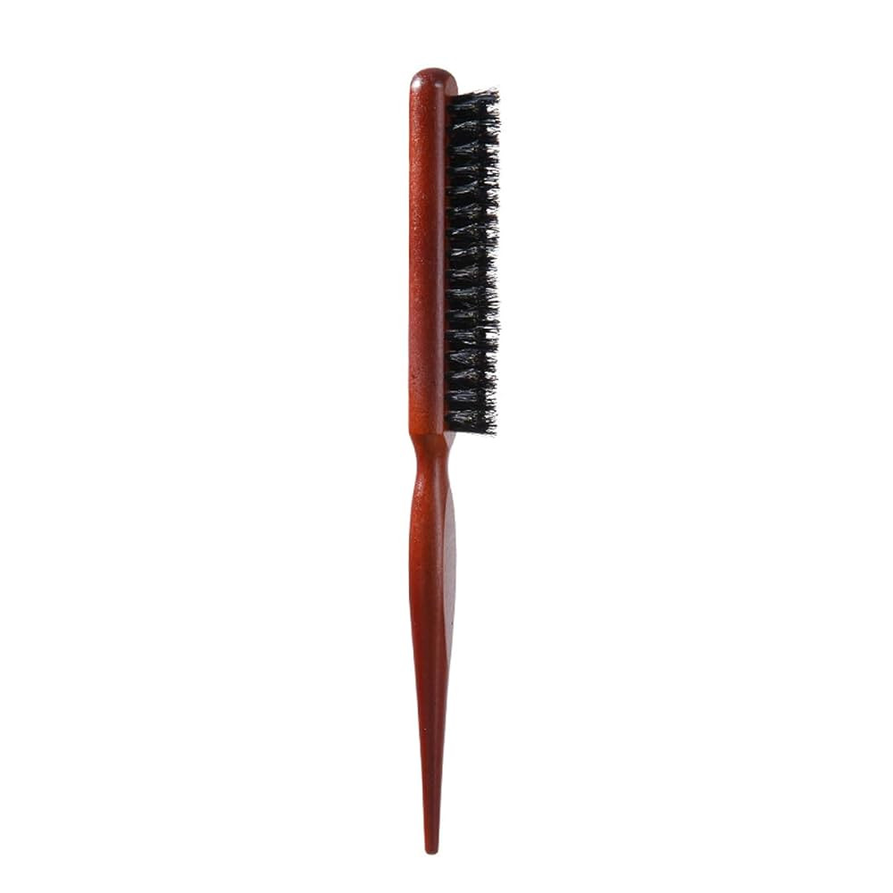 KEAIYYJ- Slick Back Hair Brush Boar Bristle Teasing Styling | Amazon (US)