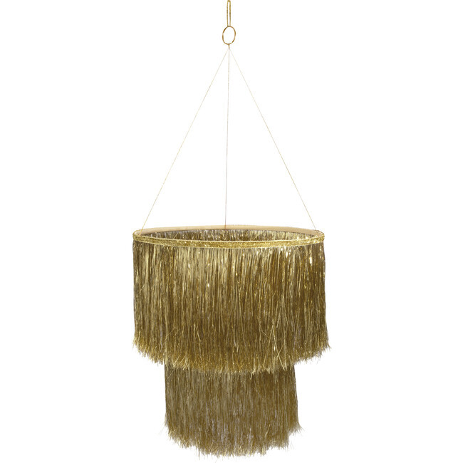 Tinsel Chandelier, Gold | Maisonette