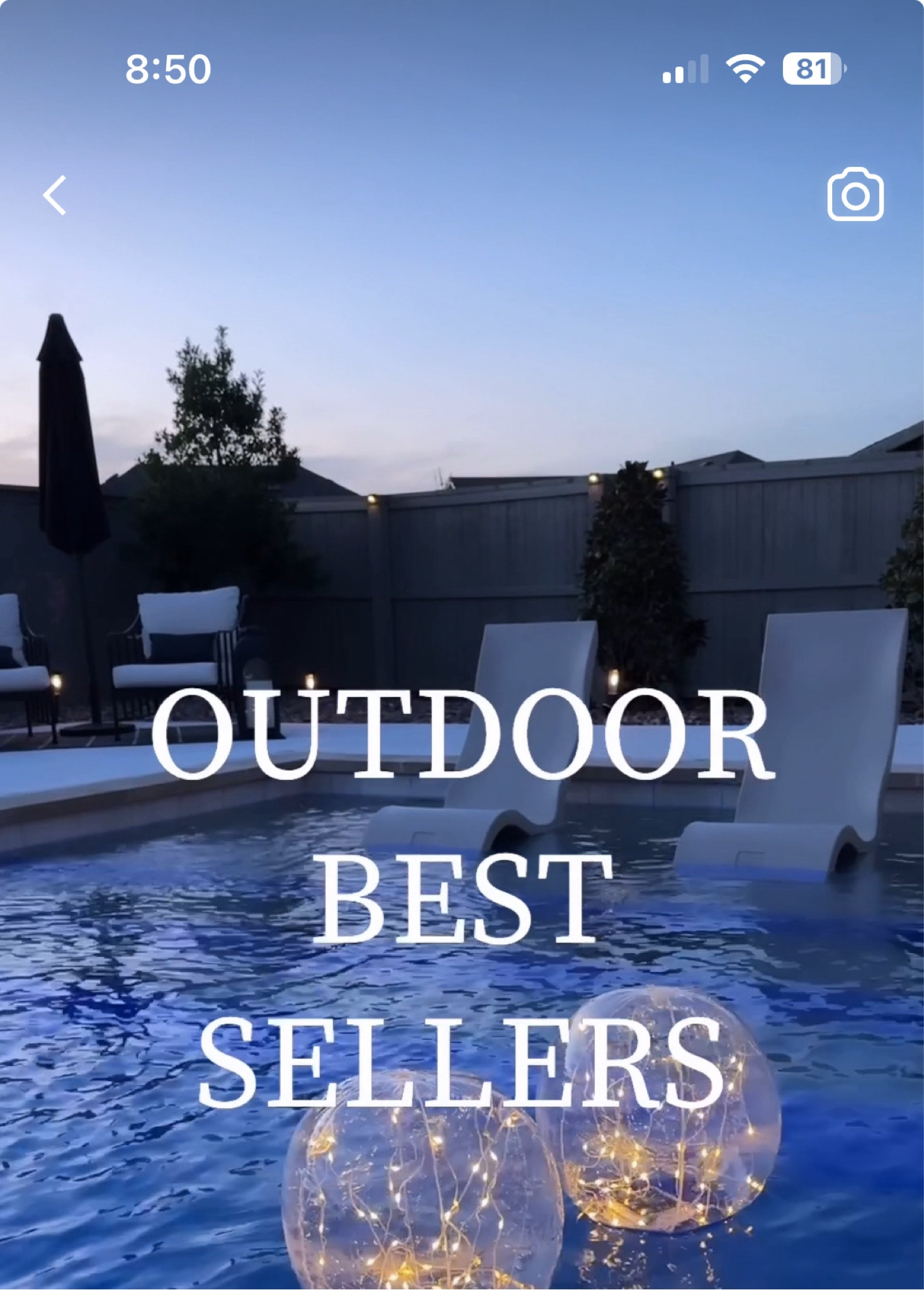 Outdoor Best sellers include :
Solar starry light up balls, Waterproof Trash Can, Pool Deck Box, Solar lighting, Fringe Umbrella and Cooler side table. 

#LTKSeasonal #LTKSummerSales #LTKHome