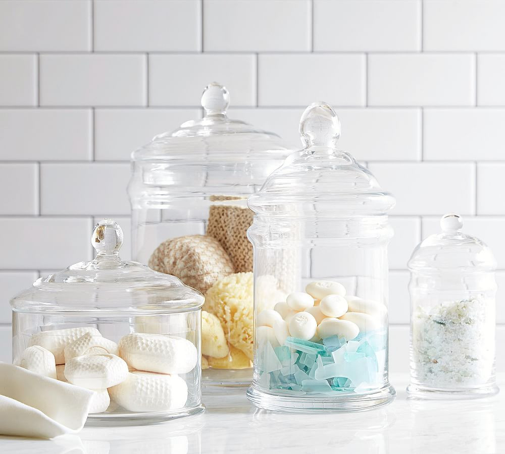 Classic Glass Bathroom Canisters | Pottery Barn (US)