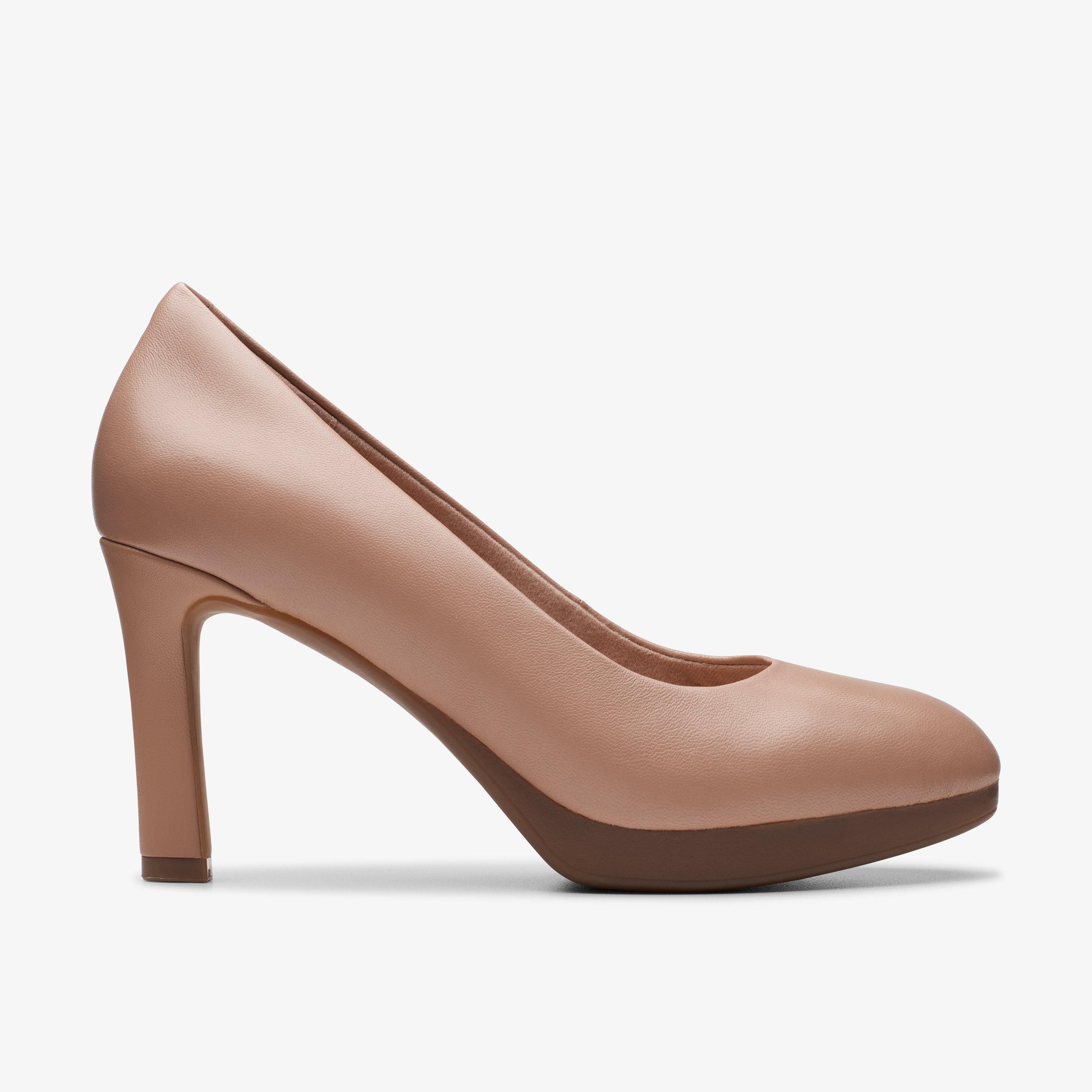 WOMENS Ambyr2 Braley Warm Beige Leather High Heels | Clarks US | Clarks (US)