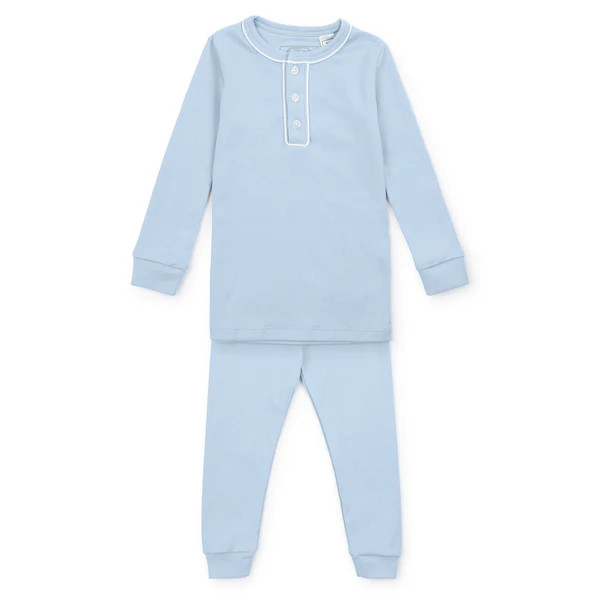 Jack Boys' Pima Cotton Pajama Pant Set - Light Blue | Lila and Hayes
