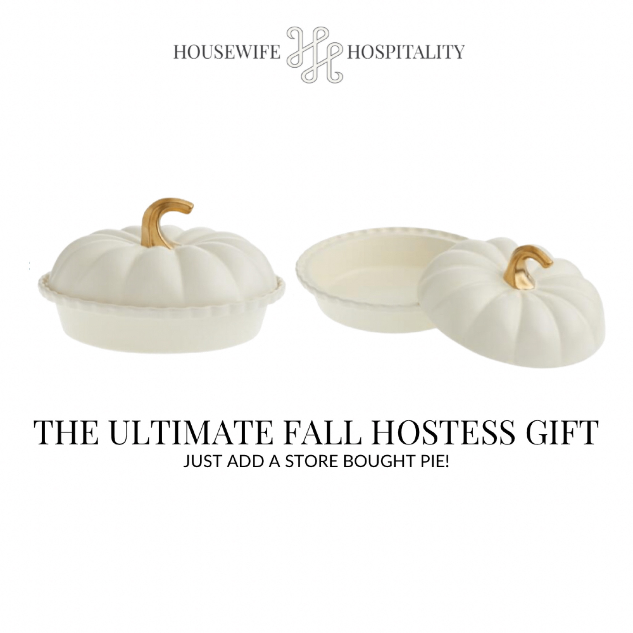 Looking for an elevated way to bring over a pie for an upcoming Friendsgiving or Thanksgiving Dinner? Grab one of these gorgeous white & gold lidded pie dishes, and just insert a gourmet store bought pie. Let the host know that the dish is a thank you for hosting, and no need to return it! 

#LTKhome #LTKunder50 #LTKSeasonal