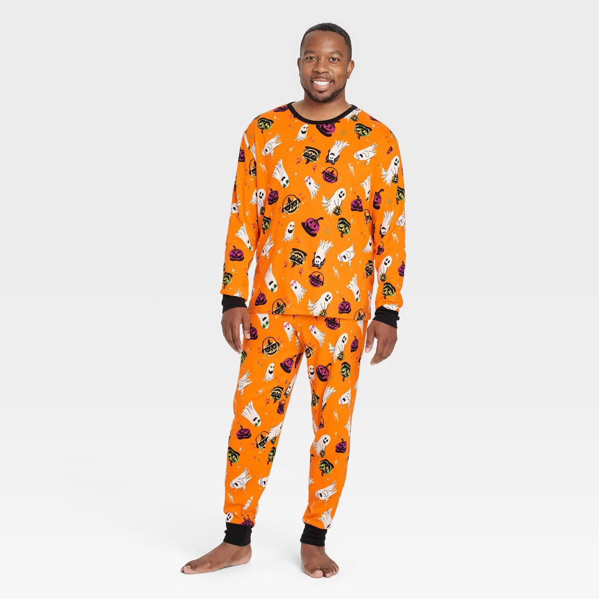 Men's Ghost Print Glow-in-the-Dark Halloween Matching Family Pajama Set - Hyde & EEK! Boutique™... | Target