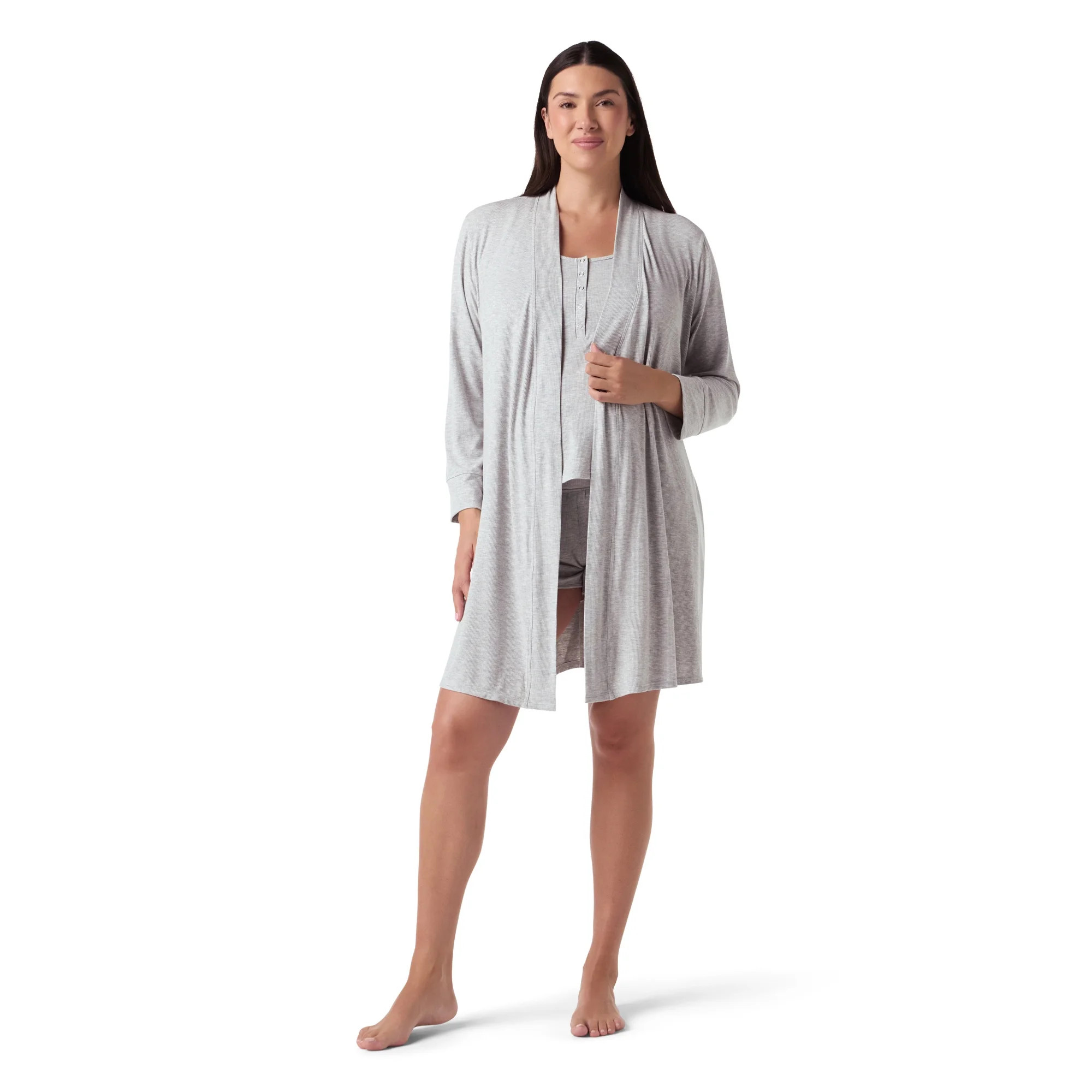 Ingrid & Isabel For Every Belly Women's Maternity Ribbed Robe, Sizes S-XXXL | Walmart (US)