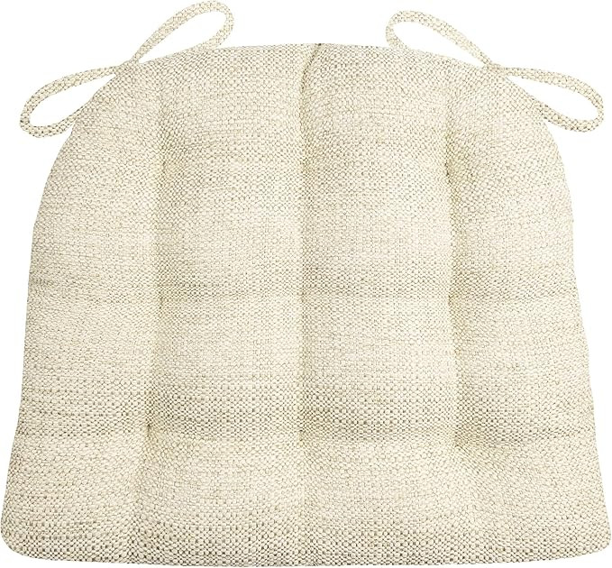 Barnett Home Decor Brisbane Natural Dining Chair Cushions with Ties - 16.5 x 18 Size Medium Chair... | Amazon (US)