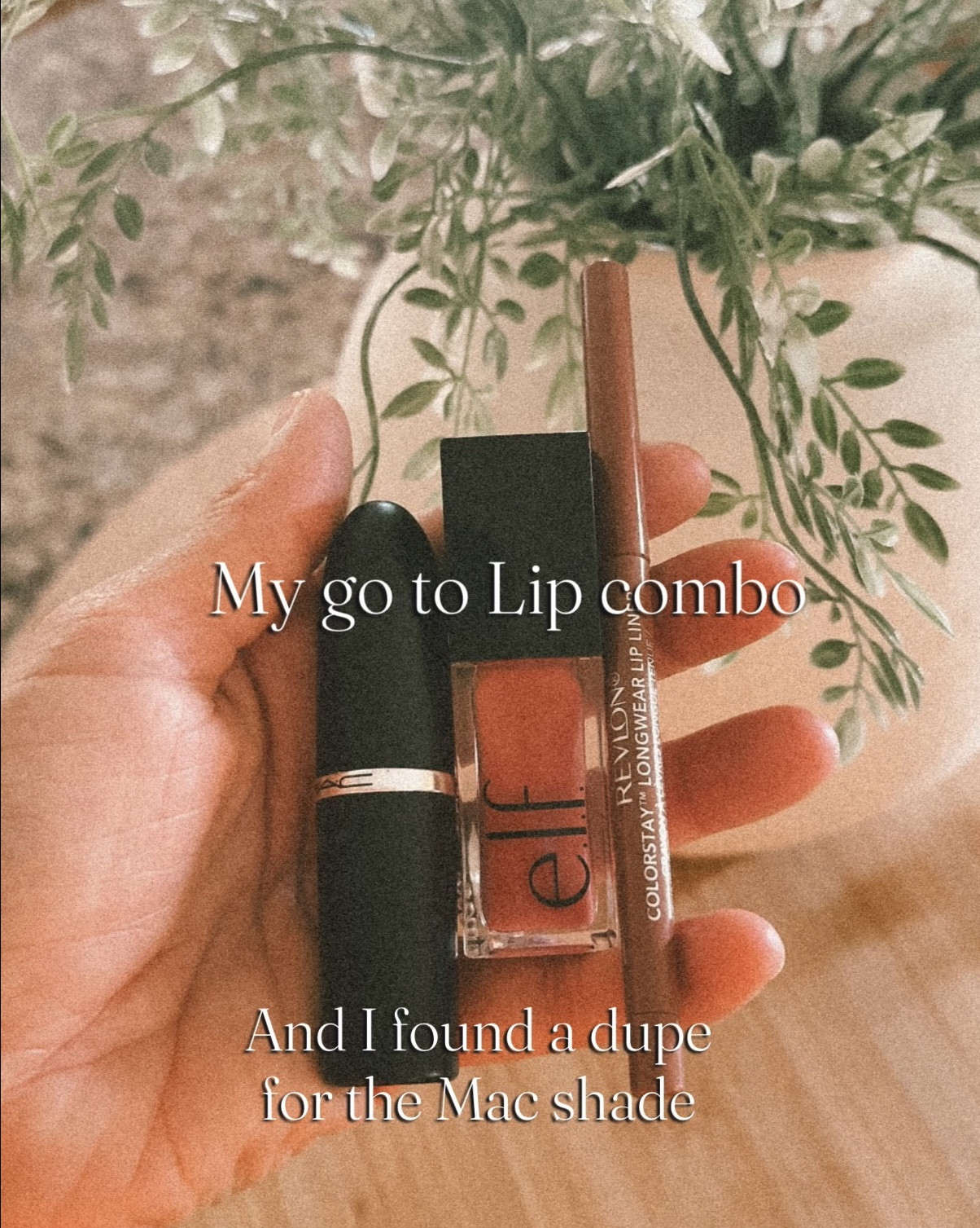Mac Macximal sleep sayin lipstick in the shade blankety 
Revlon color stay long wear lip Liner in the shade nude 
Elf glow reviver lip oil in the shade it’s giving guava #lipcombo #nudelips 

#LTKootd #LTKBeauty #LTKOver40