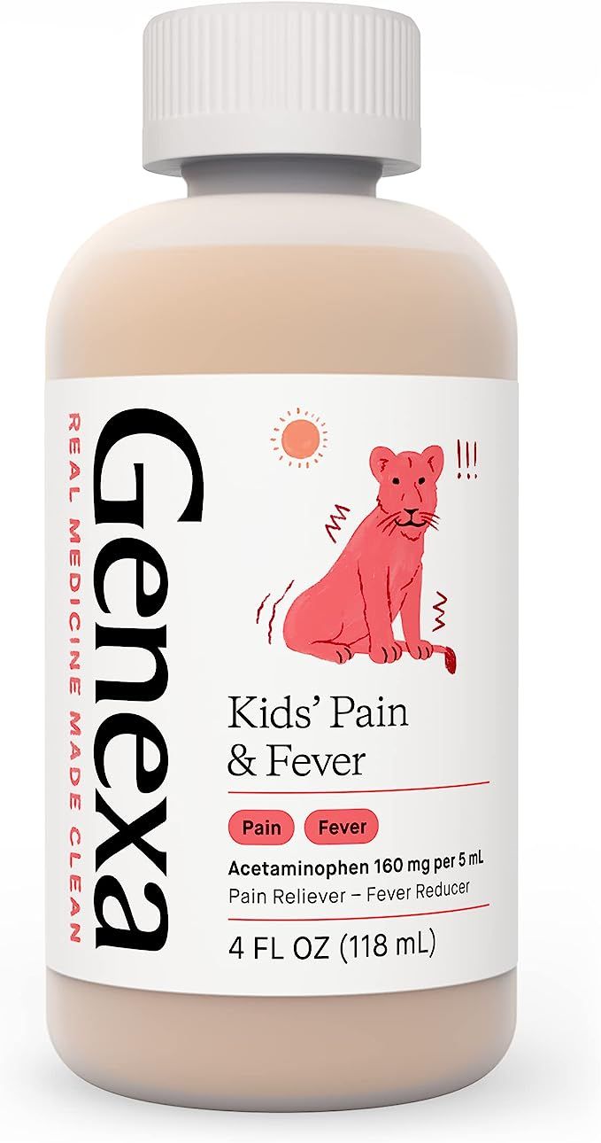 Genexa Kids' Acetaminophen Pain & Fever Oral Suspension Medicine, For Children 2 - 11 Years Old, ... | Amazon (US)