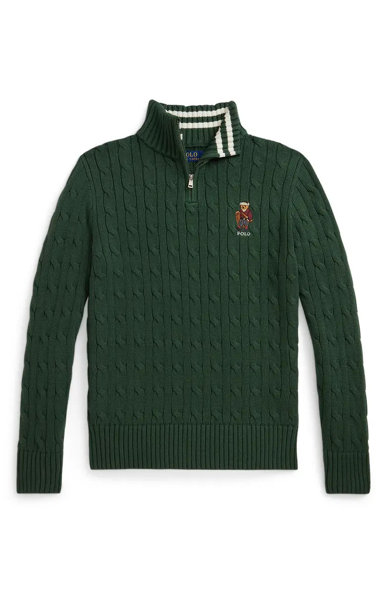 Kids' Cotton Quarter Zip Pullover | Nordstrom