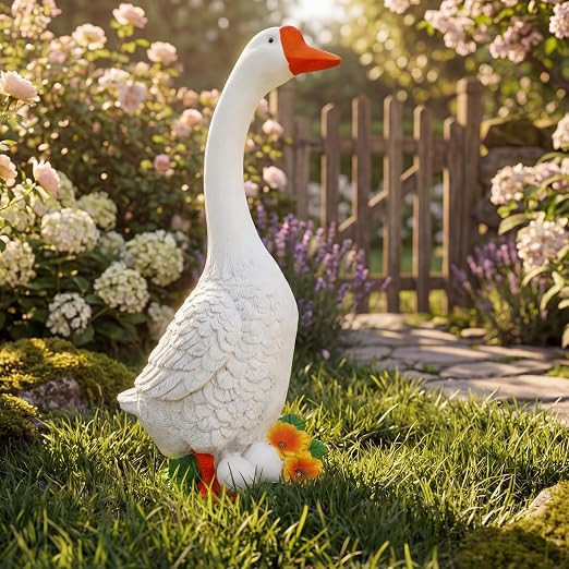 23 inch Porch Goose, Large Porch Goose Statue, Brighten Your Outdoor Space, Enhance Your Porch, B... | Amazon (US)