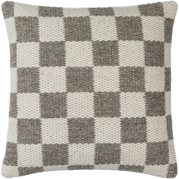 Kimbell Checkered Wool Blend Throw Pillow | Wayfair North America