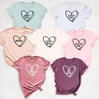 Positive Affirmations Shirt, Candy Heart Matching Couples Tee, Love You, Cutie Pie Valentines Shirt For Teacher, Be Mine | Etsy (US)