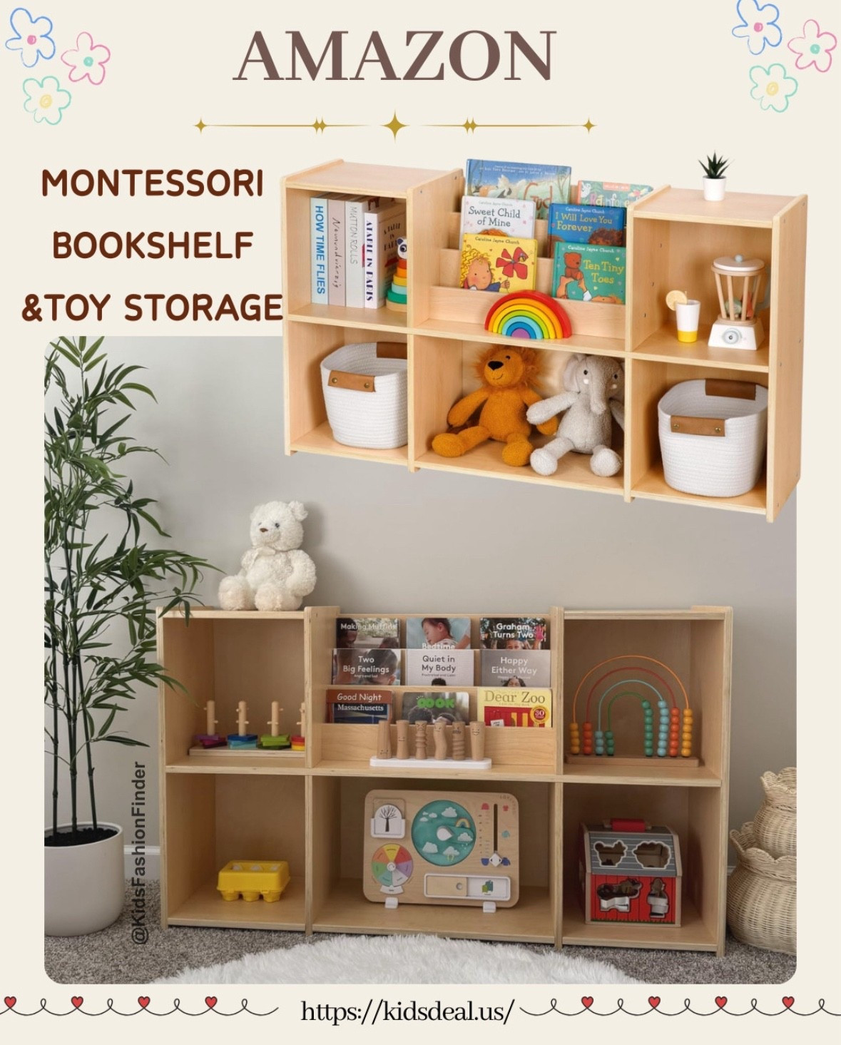 ✨ Montessori Bookshelf & Toy Organizer ✨

The open design lets little ones see everything—books, toys, baskets—so they can choose what to play with all by themselves. 

It’s sturdy, safe, and made with smooth rounded edges. The natural wood look fits beautifully in any playroom. 

A great pick for helping kids learn responsibility and enjoy independent play. 🌿✨

#MontessoriShelf #PlayroomSetup #ToyStorage #KidsRoomInspo #MontessoriAtHome #ToddlerLife #IndependentPlay #MomLife #PlayroomOrganization #KidsBookshelf 📚🧺 

 

#LTKKids #LTKmomlife #LTKHome