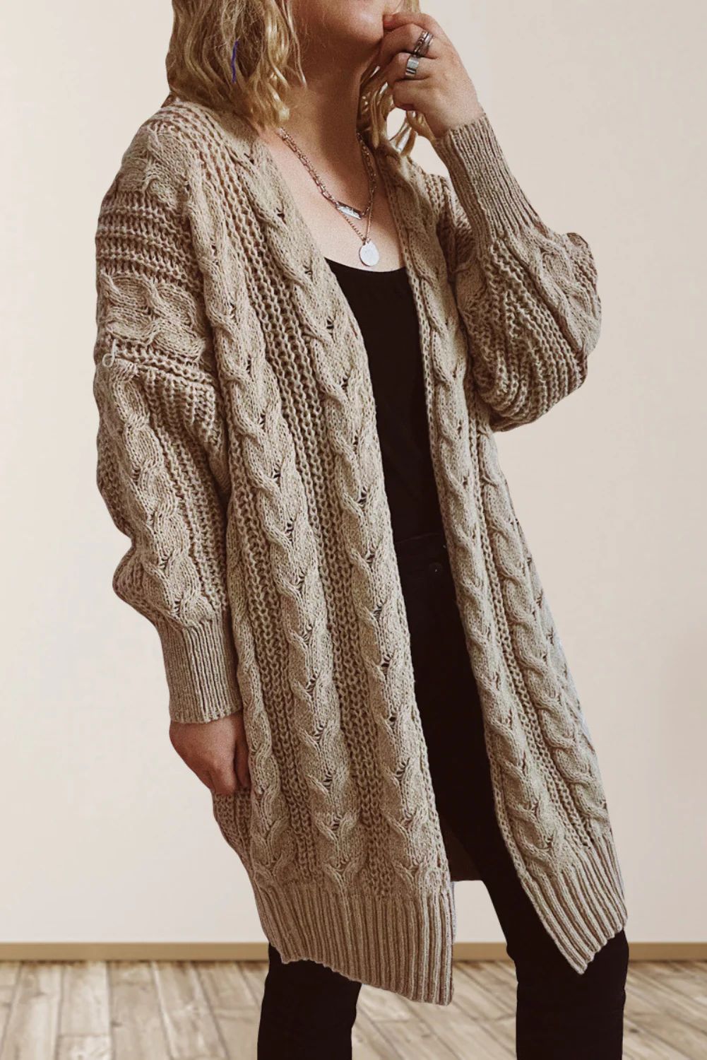 'Ayanna' Loose Thick Knit Cardigan | Goodnight Macaroon