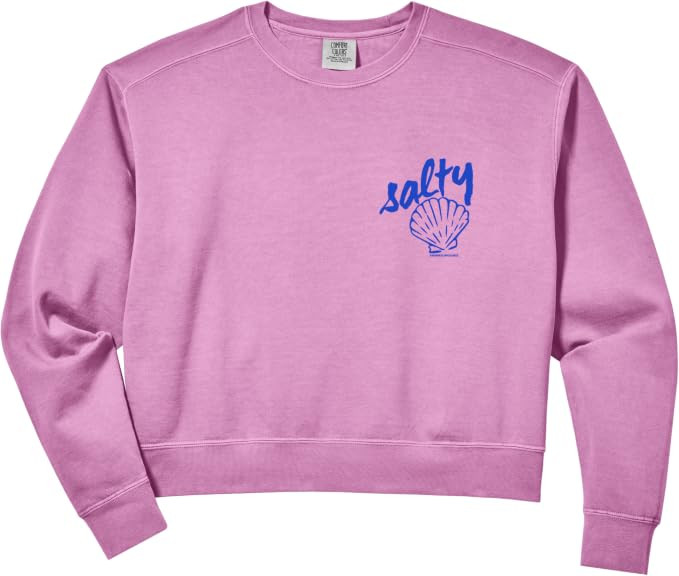 Womens Salty Summer Comfort Colors Crop Sweatshirt | Amazon (US)