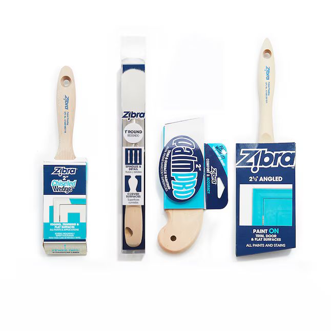 Zibra 4-Pack Multiple Sizes Polyester Assorted Paint Brush (Brush Set) | Lowe's