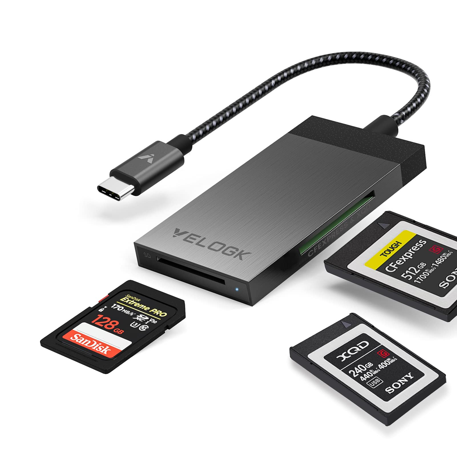 3-in-1 CFexpress/XQD/SD Card Reader USB C, VELOGK Dual-Slot USB 3.2(10Gbps) CFexpress Type B Card... | Amazon (US)