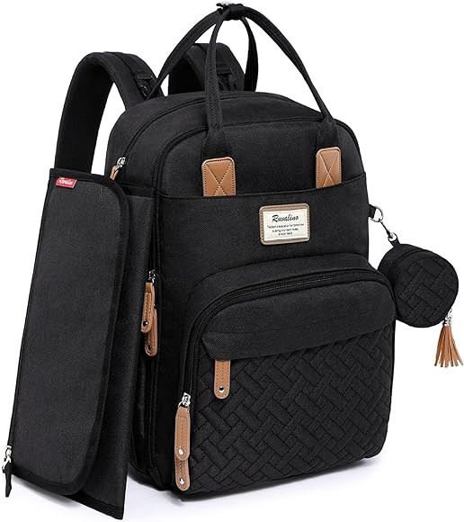 RUVALINO Diaper Bag Backpack, Neutral All-in-One Baby Bags for Boy Girl, Multifunction Large Trav... | Amazon (US)