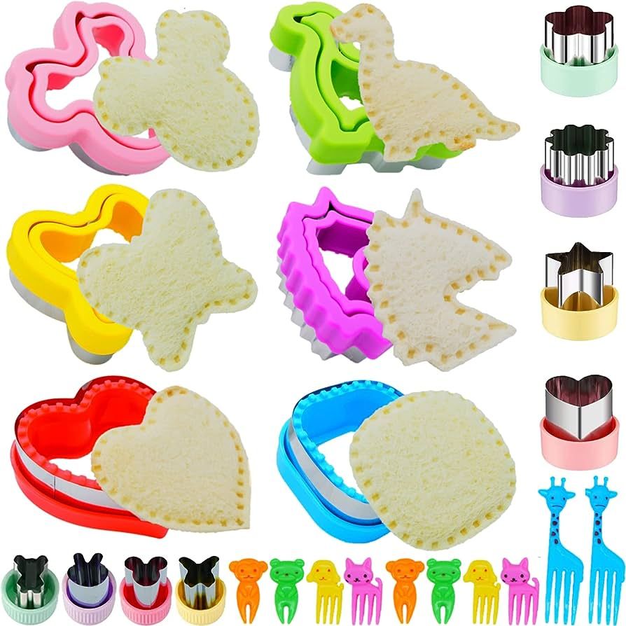 BANIC 24Pcs Sandwich Cutter and Sealer Set, Uncrustables Maker, Crustless Sandwich Cutter shapes ... | Amazon (US)