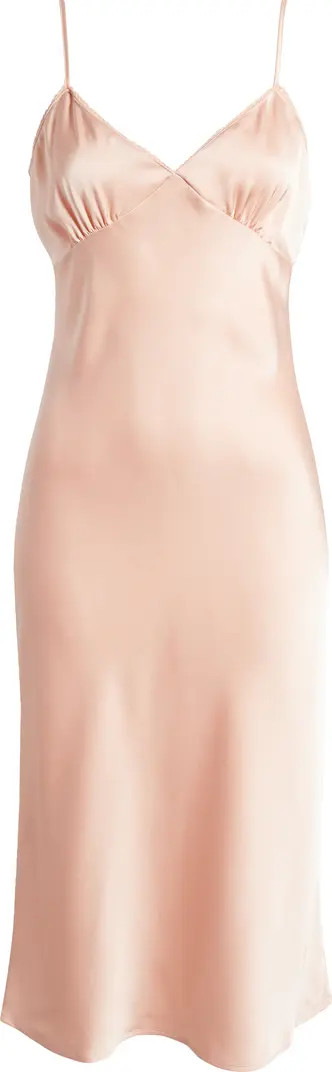 Satin Midi Slipdress | Nordstrom