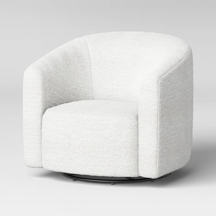 Aveline Large Scale Faux Shearling Swivel Chair - Threshold™ | Target