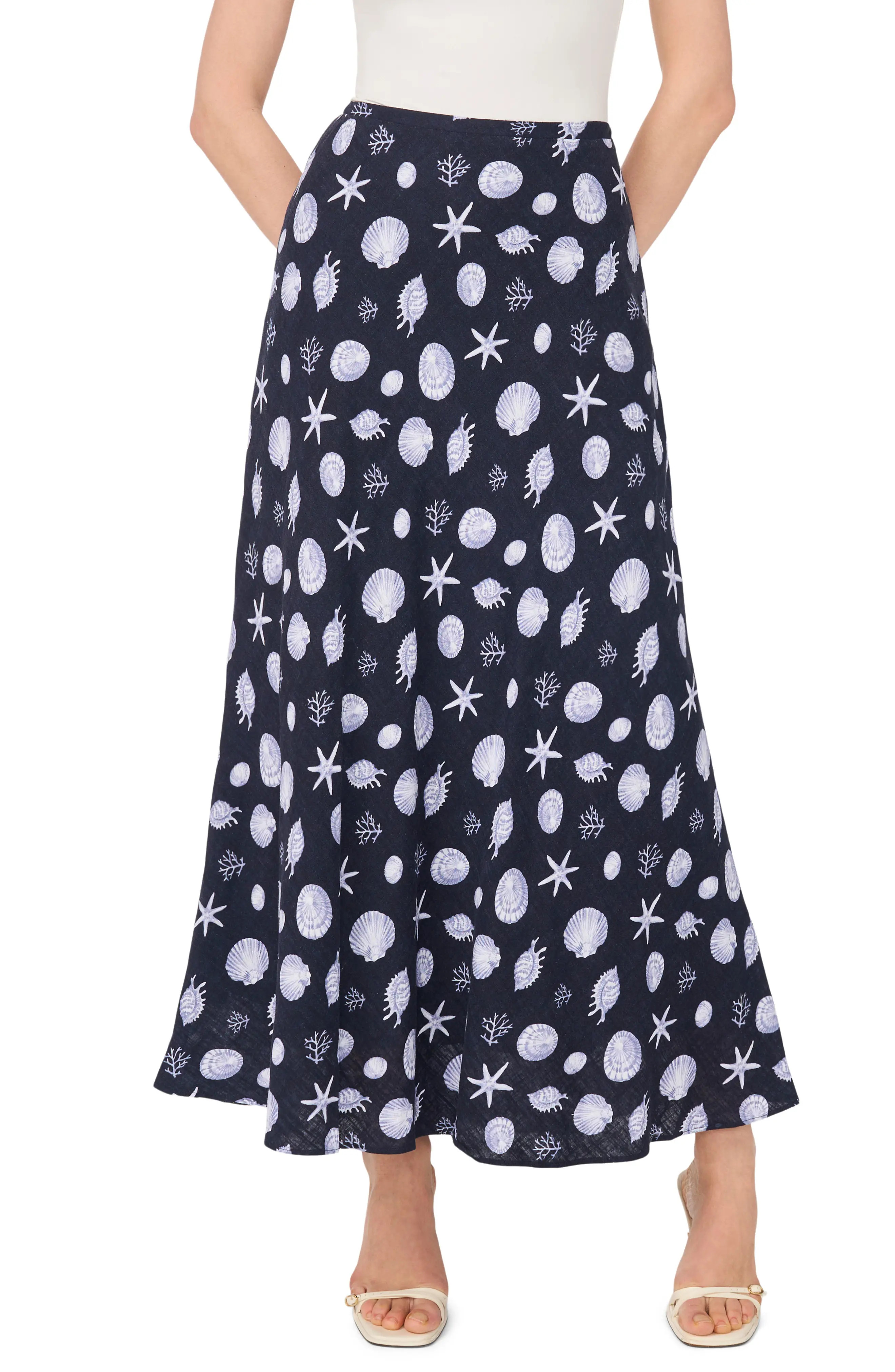 Ocean Print Bias Cut Maxi Skirt (Women) | Nordstromrack | Nordstrom Rack