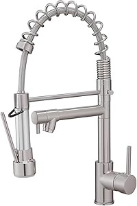 BESy Kitchen Faucet with Pull Down Sprayer, High-Arc Single Handle Single Lever Spring Rv Kitchen... | Amazon (US)