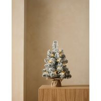 M&S 1.5ft Pre-lit Snowy Tree White Mix | Marks & Spencer (UK)