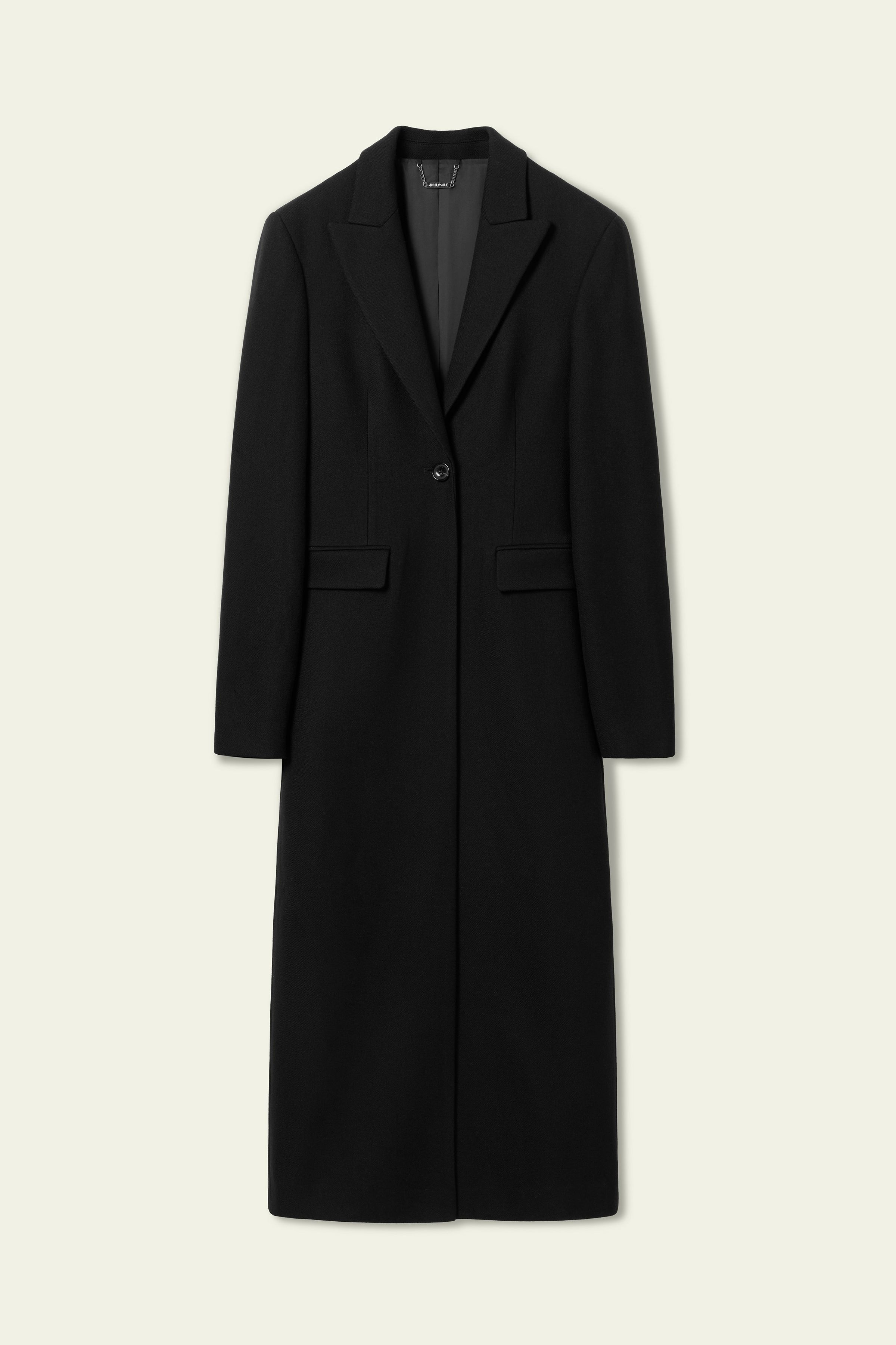 Silk-Wool Tweed Slim Fitted Coat | LilySilk