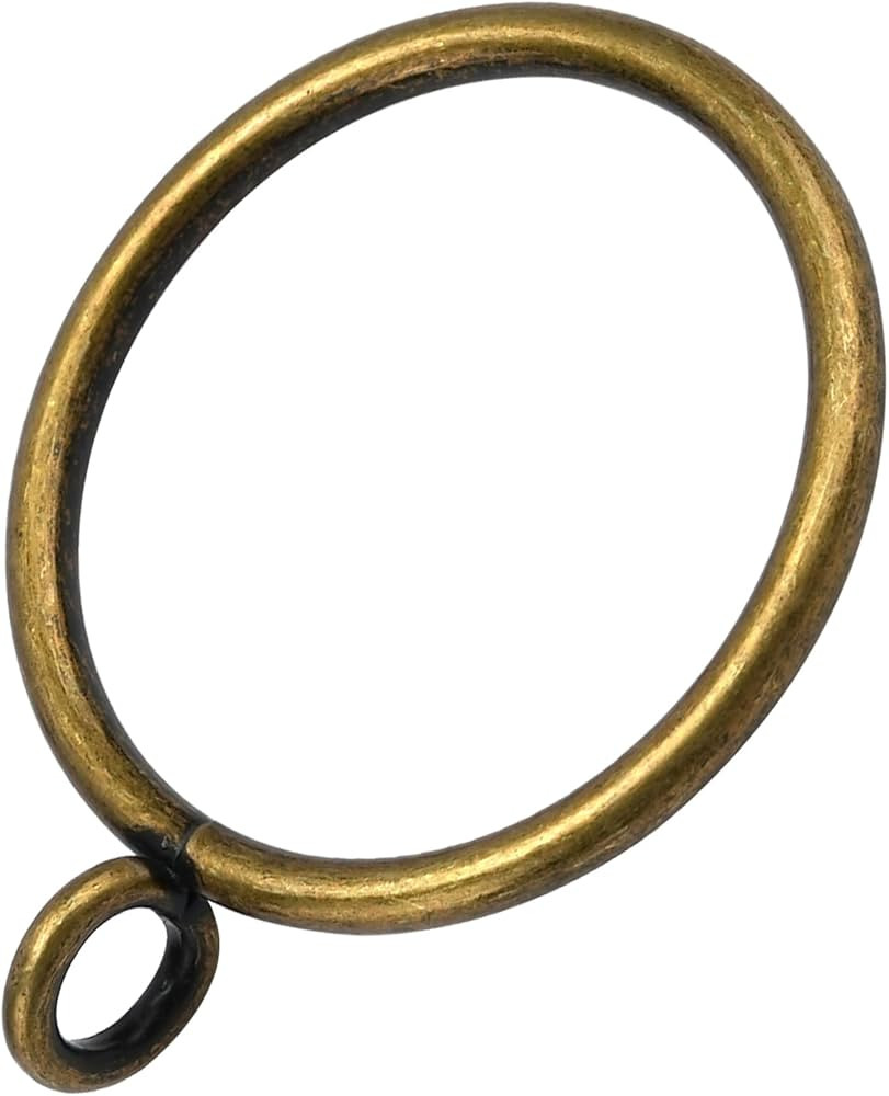 AMZSEVEN 44 Pack Curtain Rings with Eyelets, Metal Eyelet Drapery Rings for Hanging Pinch Pleat C... | Amazon (US)