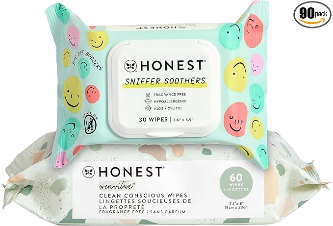 The Honest Company Mom On The Go Bundle for Sensitive Skin | Clean Conscious Wipes (Geo Mood, 60 ... | Amazon (US)