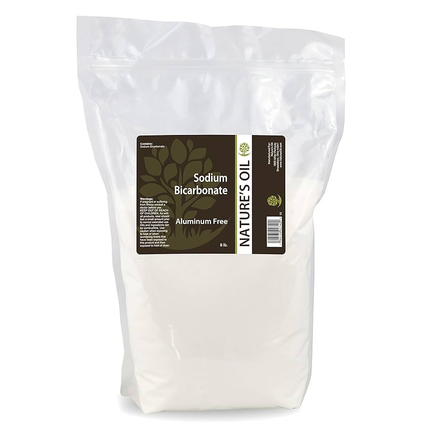 Nature's Oil Sodium Bicarbonate, Aluminum Free, USP Grade #1, 8lbs | Amazon (US)