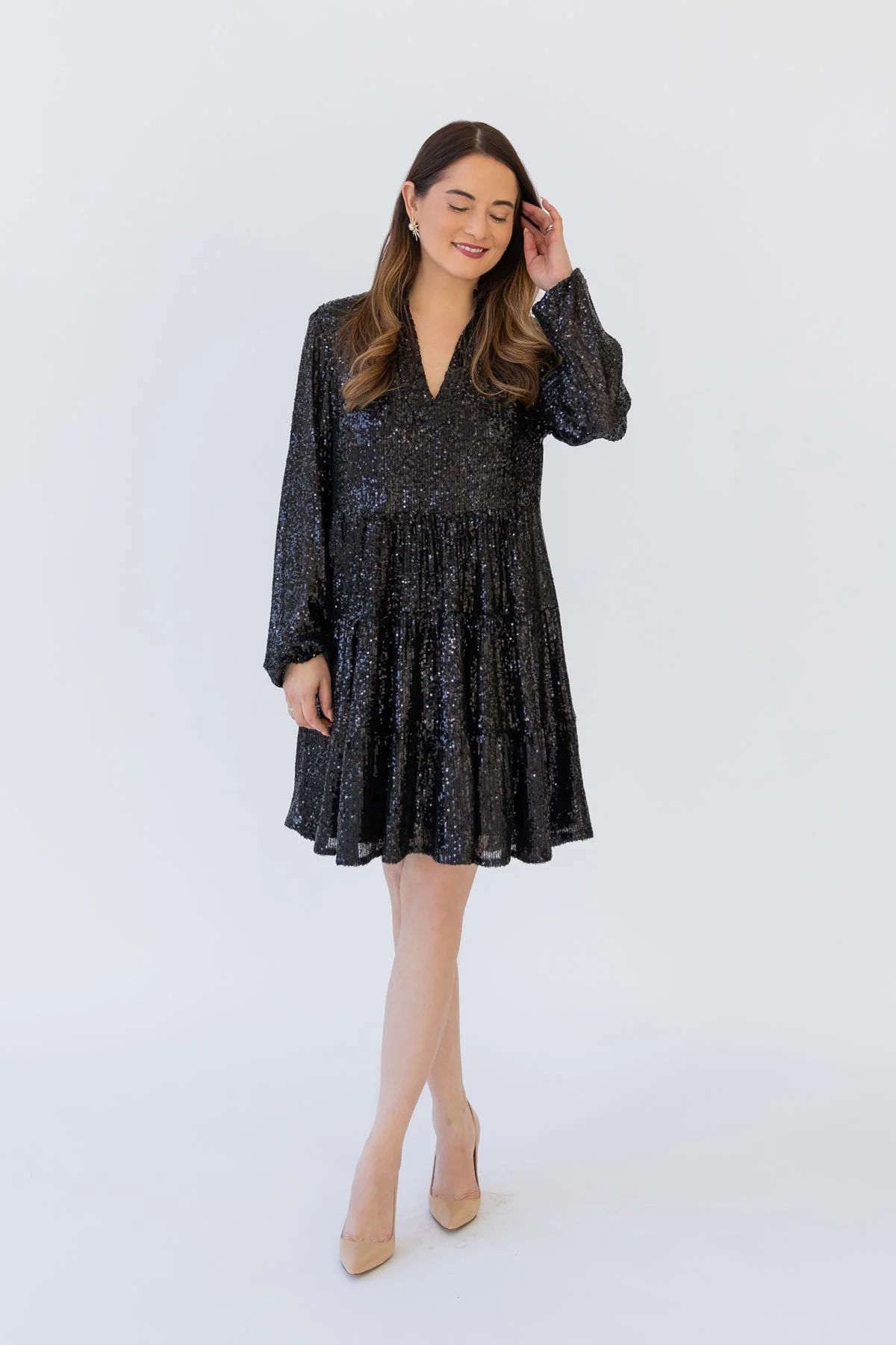 Black Sequin Charlotte Dress | Sail to Sable