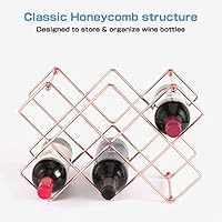 Buruis Countertop Wine Rack - 10 Bottle Wine Holder for Red White Wine Storage - Freestanding Met... | Amazon (US)