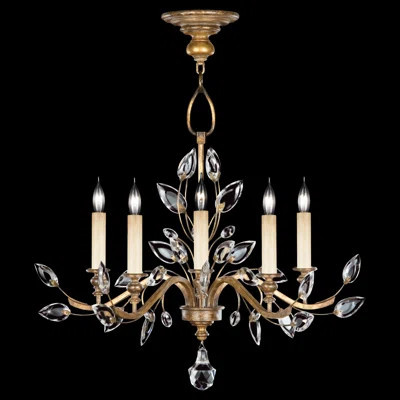 Crystal Laurel 32" Round Chandelier | Perigold