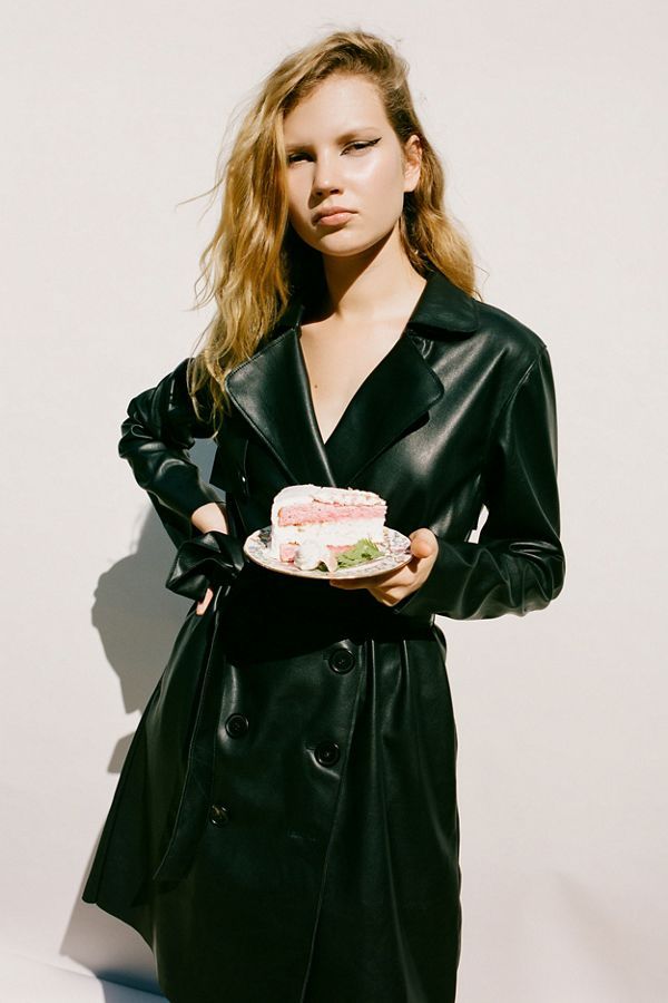 BLANKNYC Faux Leather Trench Coat | Urban Outfitters (US and RoW)