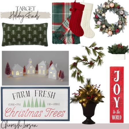 Target home decor - Christmas/Holiday! Everything under $50! Linked some throws, wreath, stockings, and other decorative finds! 

#LTKunder50 #LTKhome #LTKHoliday