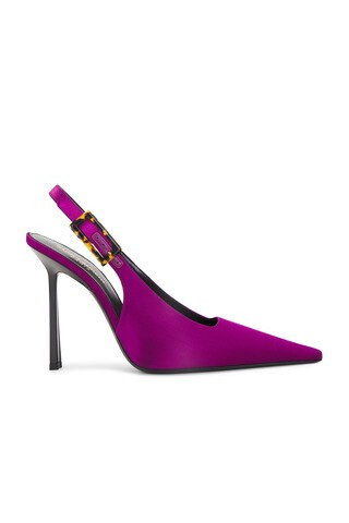 Saint Laurent Slingback Pump in Cyclamen - Purple. Size 39.5 (also in 40.5, 36.5, 41, 37, 38.5, 39, 37.5). | FWRD 