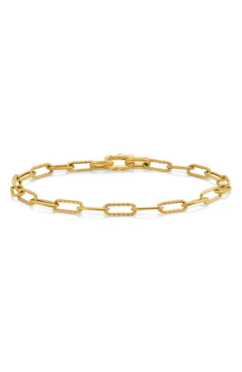 David Yurman Men's DY Madison® Chain Bracelet in 18K Yellow Gold, 4mm at Nordstrom, Size Large | Nordstrom