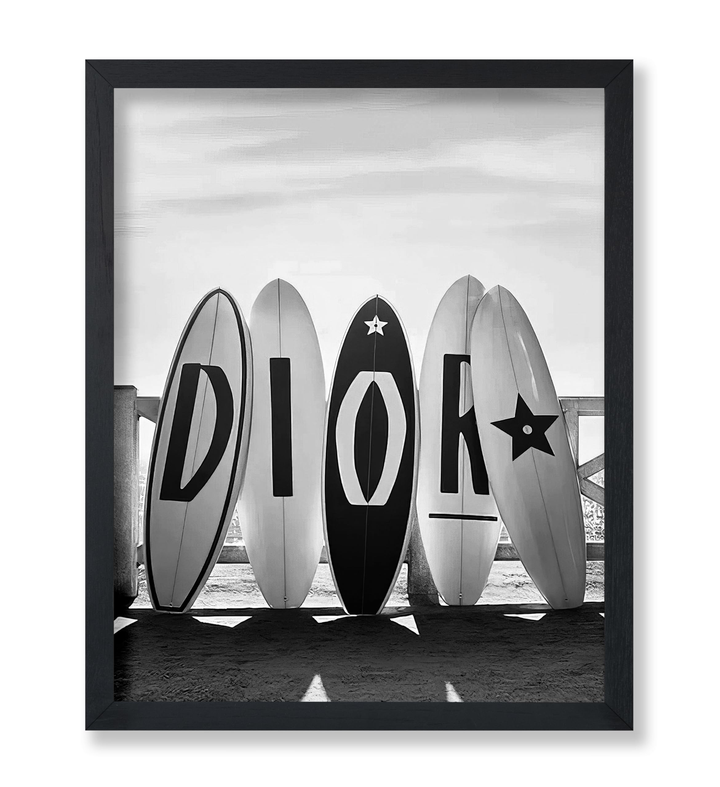 Poster Master Surfboards - Fashion Surfboard Print - Beach and Luxury Brand Photography - Black a... | Amazon (US)