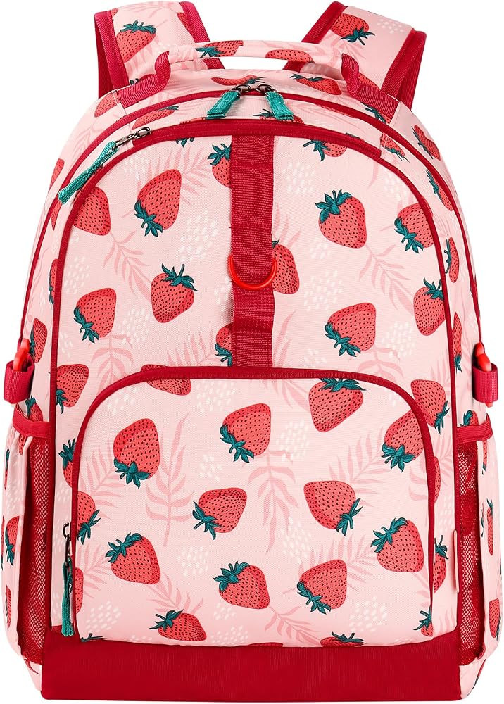 Kids Backpack for Girls Strawberry Backpack Kids Elementary School Backpack for Girls Ages 6-8 Ki... | Amazon (US)